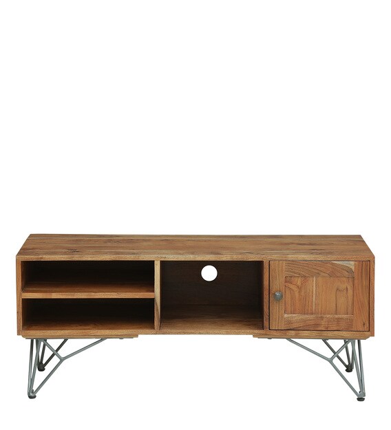 Buy Ferme Solid Wood TV Console in Natural Acacia Finish by Woodsworth