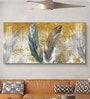 Feather Harmony Glass Finish Horizontal Wall Art