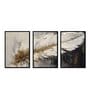Feather Multicolour Canvas & MDF (Set of 3) Framed Art Panels