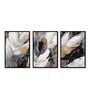 Feather Multicolour Canvas & MDF (Set of 3) Framed Art Panels