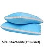 Feather Touch Microfibre Pillow (26x16) in Blue Colour (Set of 2)