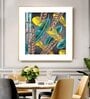 Feathered Canopy Glass Finish Square Wall Art