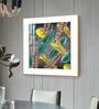 Feathered Canopy Glass Finish Square Wall Art