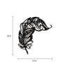 Iron Peocock Feather Wall Art In Black