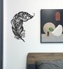 Iron Peocock Feather Wall Art In Black