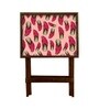 Feathers Tray End Table in Brown Colour
