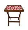 Feathers Tray End Table in Brown Colour
