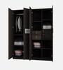 Feature 4 Door Wardrobe in Dark Wenge Finish