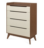 Febian Chest of Drawers in Walnut Colour