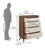 Febian Chest of Drawers in Walnut Colour