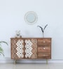Felicity Solid Wood Sideboard in Beige & Ivory Colour