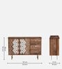Felicity Solid Wood Sideboard in Beige & Ivory Colour