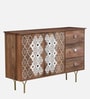 Felicity Solid Wood Sideboard in Beige & Ivory Colour