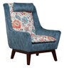 Felipe Wing Chair in Blue and Floral Colour