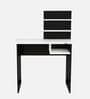 Felipe Writing Table in Black & Frosty White Finish