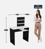 Felipe Writing Table in Black & Frosty White Finish