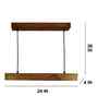 Felix 24 Brown Wooden LED Hanging Lamp