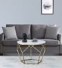 Felix Metal Coffee Table In Golden Base With Porcelain Top