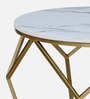 Felix Metal Coffee Table In Golden Base With Porcelain Top