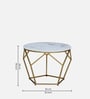 Felix Metal Coffee Table In Golden Base With Porcelain Top