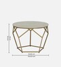 Felix Metal Coffee Table In Golden Base With Travertine Top