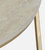 Felix Metal Coffee Table In Golden Base With Travertine Top
