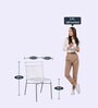 Felix Metal Outdoor Chair in White & Grey Finish