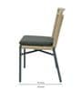Felix Wicker 4 Seater Dinning Set In Dark Grey Finish
