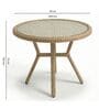 Felix Wicker 4 Seater Dinning Set In Dark Grey Finish
