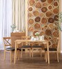 Femmie Solid Wood 4 Seater Dining Table In Natural Colour