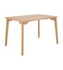 Femmie Solid Wood 4 Seater Dining Table In Natural Colour