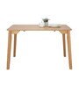 Femmie Solid Wood 4 Seater Dining Table In Natural Colour