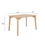 Femmie Solid Wood 4 Seater Dining Table In Natural Colour