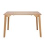 Femmie Solid Wood 4 Seater Dining Table In Natural Colour