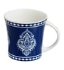 Blue 160 ml Ceramic Block Print (Set of 4) Tea Cup Set