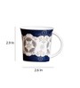 Blue & White 160 ml Ceramic Handcrafted Design (Set of 4) Tea Cup Set