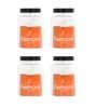 Transparent 1000ml Glass (Set Of 4) Kitchen Storage with Black Lid (Free Replacement of Lids)