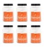 Transparent 1000ml Glass (Set Of 6) Kitchen Storage with Black Lid (Free Replacement of Lids)