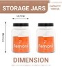Transparent 1000ml Glass (Set Of 6) Kitchen Storage with Black Lid (Free Replacement of Lids)