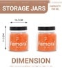 Set Of 2 Transparent 700ml Glass Kitchen Storage with Black Lid (Free Replacement of Lids)