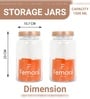 Transparent 1500ml Glass (Set Of 4) Kitchen Storage with Gold Lid (Free Replacement of Lids)
