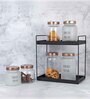 Transparent 1500ml Glass (Set Of 4) Kitchen Storage with Gold Lid (Free Replacement of Lids)