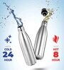 Everest Silver 1 Litre Stainless Steel Water Bottle