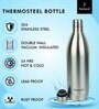 Everest Silver 1 Litre Stainless Steel Water Bottle