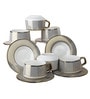 205 ML White Bone China Cups & Saucers Set of 6