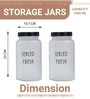Frosted 1500ml Glass (Set Of 2) Kitchen Storage with Black Lid (Free Replacement of Lids)