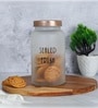 Frosted 1500ml Glass (Set Of 2) Kitchen Storage with Gold Lid (Free Replacement of Lids)