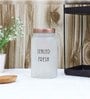 Frosted 1500ml Glass (Set Of 2) Kitchen Storage with Gold Lid (Free Replacement of Lids)