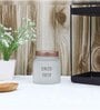 Frosted 700ml Glass (Set Of 4) Kitchen Storage with Gold Lid (Free Replacement of Lids)