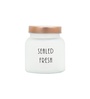 Frosted 700ml Glass (Set Of 4) Kitchen Storage with Gold Lid (Free Replacement of Lids)
